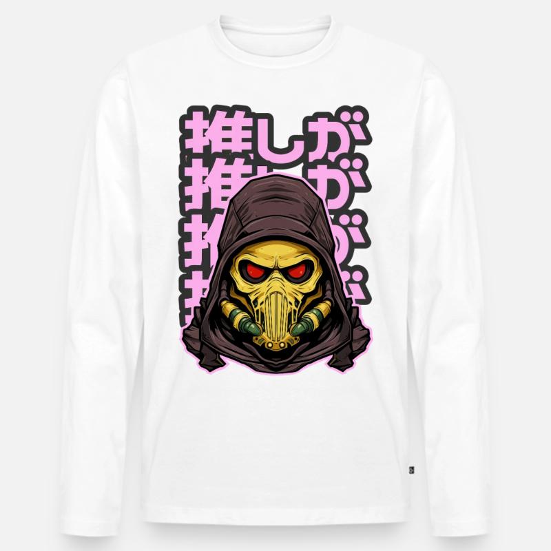 FACE THE STORM! - Männer Premium Bio Langarmshirt - Weiß