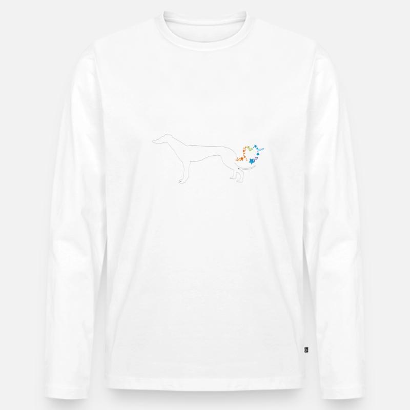 Windhunde - Windhund - Männer Premium Bio Langarmshirt - Weiß