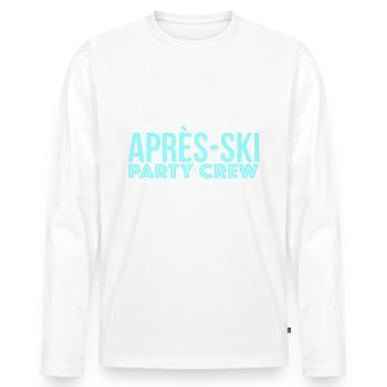 Apres Ski - T-shirt manches longues Premium bio Homme - blanc - Devant - Nico (187cm)