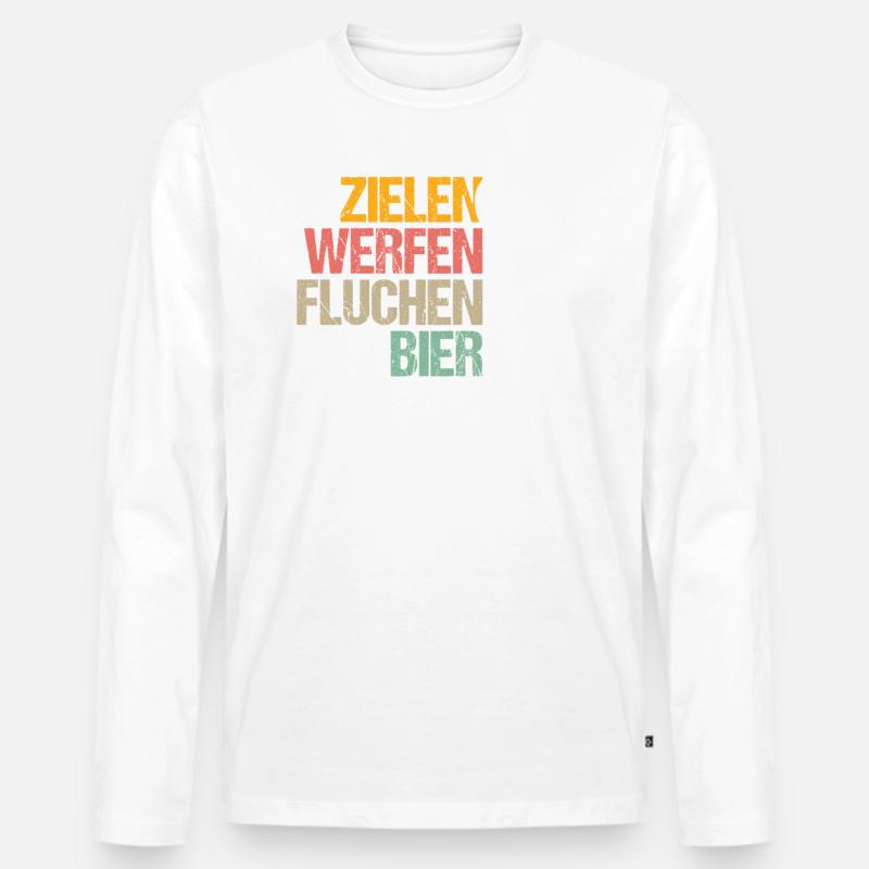Darts Leben - Männer Premium Bio Langarmshirt - undefined