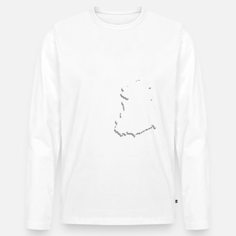 DDR Ossi Osten - Männer Premium Bio Langarmshirt - Weiß