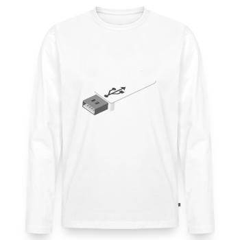 Informatiker Programmierer Student - Männer Premium Bio Langarmshirt - Weiß - Vorne - Nico (187cm)