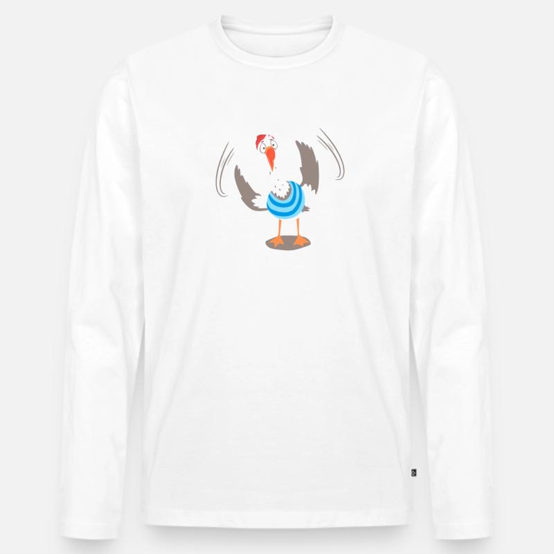 Ganz ehrlich? is mir egal... - Männer Premium Bio Langarmshirt - Weiß