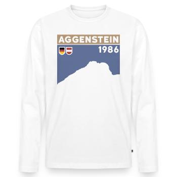 Aggenstein Gipfel Tour Grän Wandern mit Kindern - Männer Premium Bio Langarmshirt - Weiß - Vorne - Nico (187cm)
