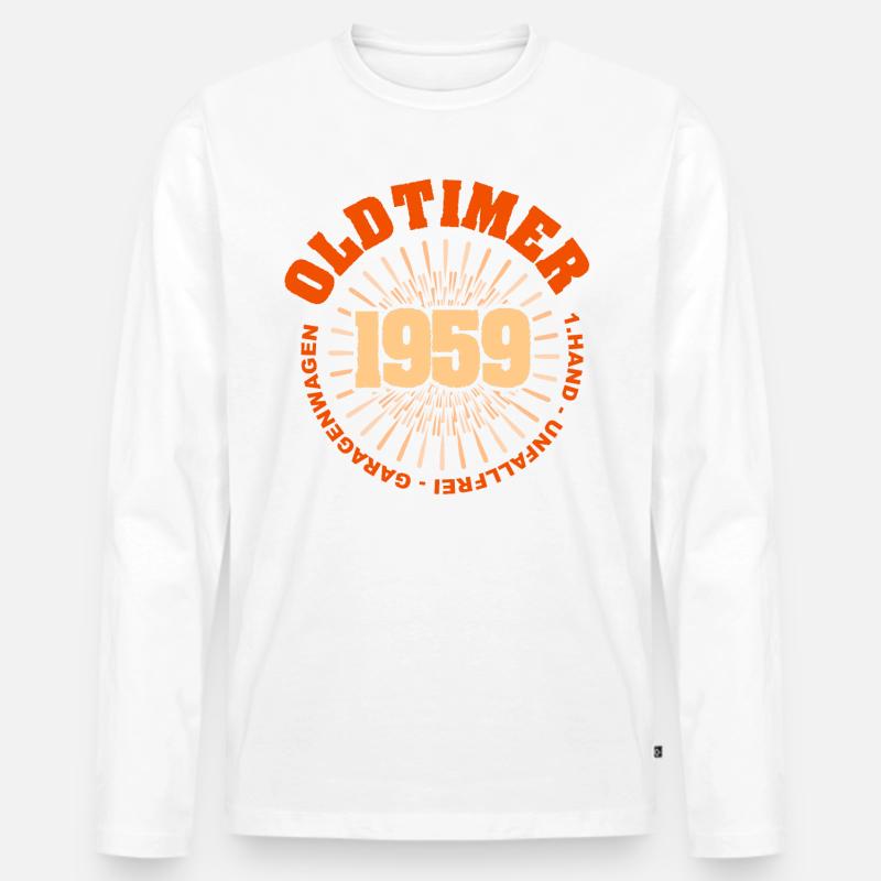 Spruch 1959 - Männer Premium Bio Langarmshirt - undefined