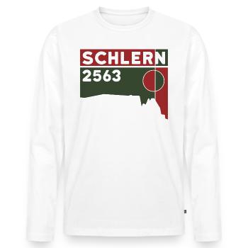 Sciliar Sciliar Dolomites altitude hike South Tyrol - Men's Premium Organic Long Sleeve Shirt - white - Front - Nico (187cm)