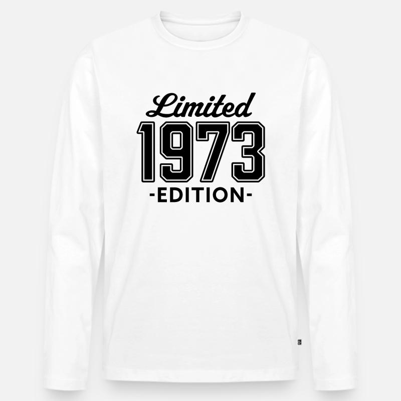 limited edition 1973 - Männer Premium Bio Langarmshirt - Weiß