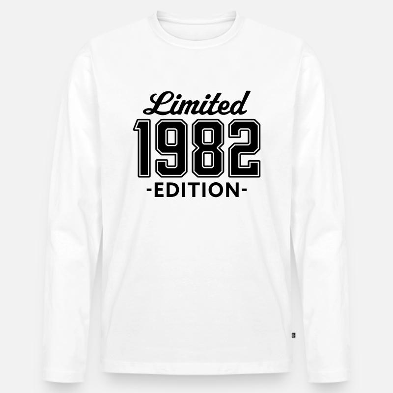 limited edition 1982 - Männer Premium Bio Langarmshirt - Weiß