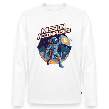 Mission accomplie - T-shirt manches longues Premium bio Homme - blanc - Devant - Nico (187cm)