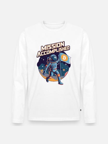 Mission Accomplished - Men's Premium Organic Long Sleeve Shirt - white