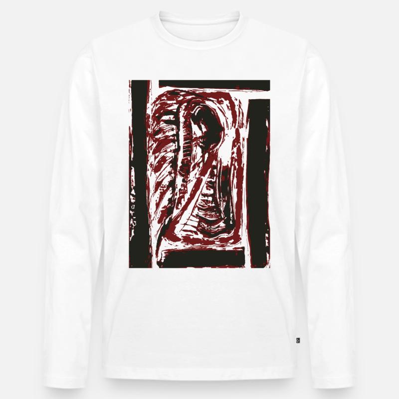 Der Tiger in Dir - Kunst - Männer Premium Bio Langarmshirt - Weiß
