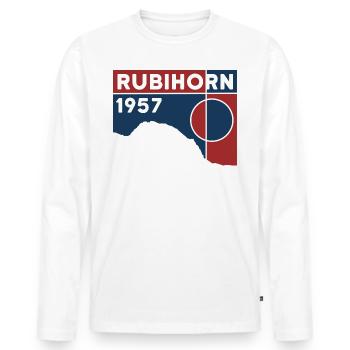 Rubihorn North Face Climbing Bavaria Hiking Souvenir - Men's Premium Organic Long Sleeve Shirt - white - Front - Nico (187cm)