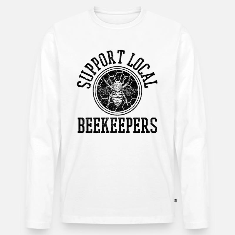 Imker - Männer Premium Bio Langarmshirt - Weiß