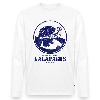 Galapagos Islands - Men's Premium Organic Long Sleeve Shirt - white - Front - Nico (187cm)