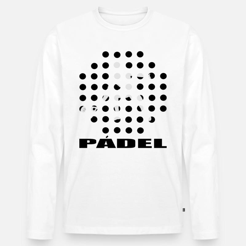 Padel - Männer Premium Bio Langarmshirt - Weiß