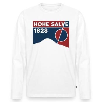 Montagne Hohe Salve Randonnée Randonnée Kitzbühel Tyrol - T-shirt manches longues Premium bio Homme - blanc - Devant - Nico (187cm)
