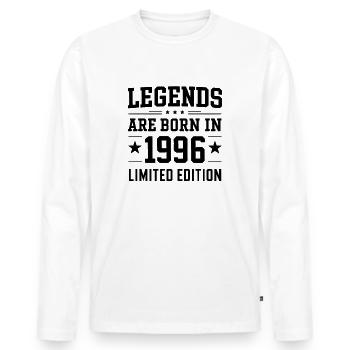 Legends Are Born In 1996 Edition limitée - T-shirt manches longues Premium bio Homme - blanc - Devant - Nico (187cm)