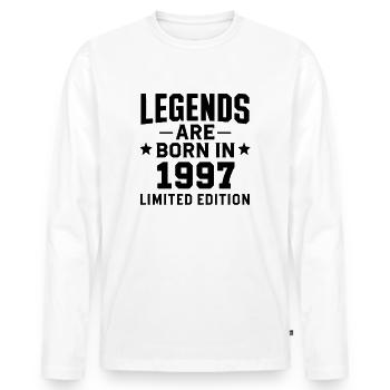 Legends Are Born In 1997 Limited Edition - Männer Premium Bio Langarmshirt - Weiß - Vorne - Nico (187cm)