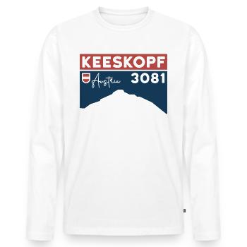 Keekopf Petzeck Hochschober Schobergruppe Bergtour - Männer Premium Bio Langarmshirt - Weiß - Vorne - Nico (187cm)