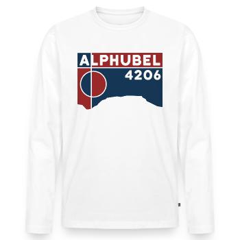Ascension de l’Alphubel avec guide de montagne Route Zermatt - T-shirt manches longues Premium bio Homme - blanc - Devant - Nico (187cm)