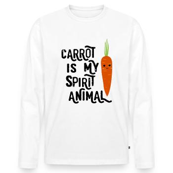 carrots are my spirit animal carrot carrot animal - Men's Premium Organic Long Sleeve Shirt - white - Front - Nico (187cm)