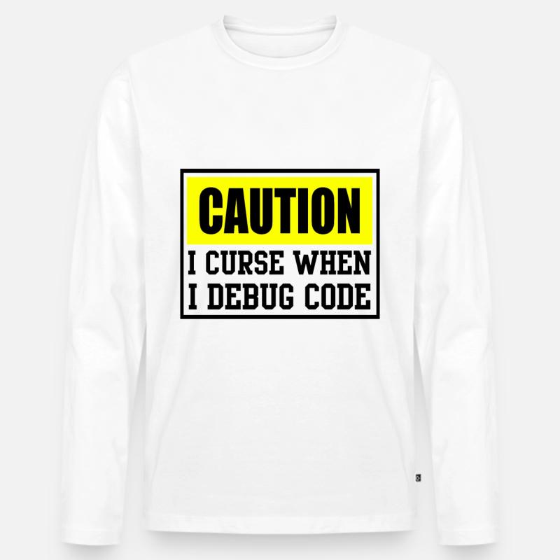 6 stages of debugging computer code coden bugs T-shirt manches longues Premium bio Homme