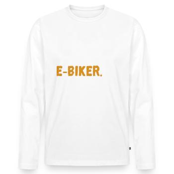 Opa E bike E-biker E-bike Geschenk Geburtstag - Männer Premium Bio Langarmshirt - Weiß - Vorne - Nico (187cm)
