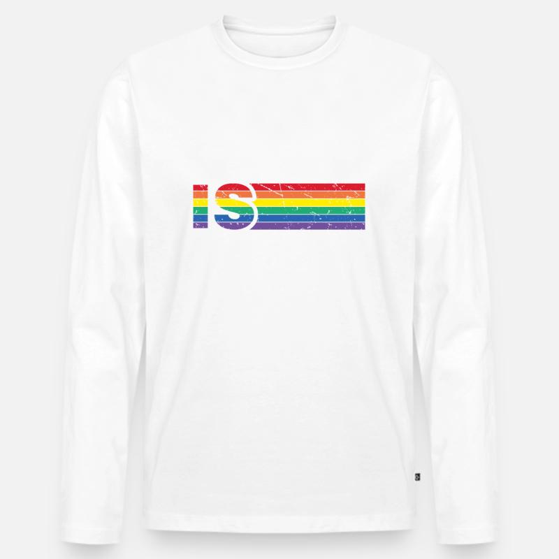 Love Is Love - Männer Premium Bio Langarmshirt - Weiß