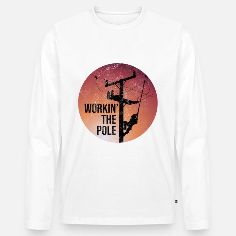 Elektriker - Männer Premium Bio Langarmshirt - Weiß