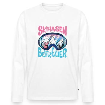 Skihasen Betreuer - Schifahrer Apres Ski Party - Männer Premium Bio Langarmshirt - Weiß - Vorne - Nico (187cm)