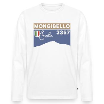 Etna Etna Mongibello volcano mountain Sicily souvenir - Men's Premium Organic Long Sleeve Shirt - white - Front - Nico (187cm)