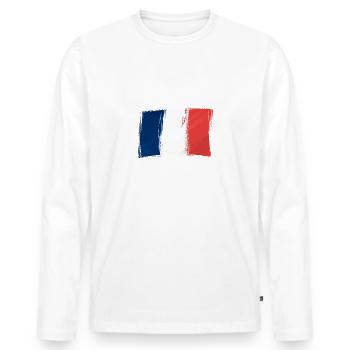 Ich war da 2023 - Männer Premium Bio Langarmshirt - Weiß - Vorne - Nico (187cm)