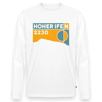 Hoher Ifen Walsertal Hiking Hike Souvenirs - Men's Premium Organic Long Sleeve Shirt - white - Front - Nico (187cm)