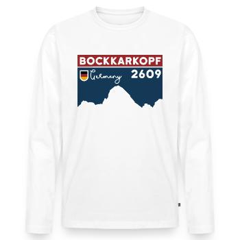 Bockkarkopf Überschreitung Besteigung Wandern Tour - Männer Premium Bio Langarmshirt - Weiß - Vorne - Nico (187cm)