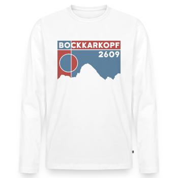 Bockkarkopf Überschreitung Besteigung Wandern Tour - Männer Premium Bio Langarmshirt - Weiß - Vorne - Nico (187cm)
