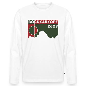 Bockkarkopf Überschreitung Besteigung Wandern Tour - Männer Premium Bio Langarmshirt - Weiß - Vorne - Nico (187cm)