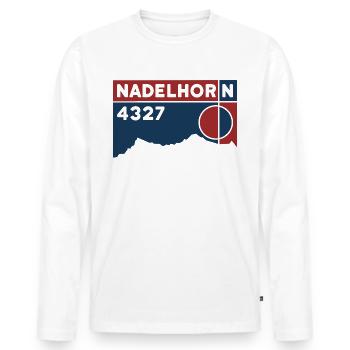 Nadelhorn Mountain Tour High Tour Souvenir Souvenir - Men's Premium Organic Long Sleeve Shirt - white - Front - Nico (187cm)
