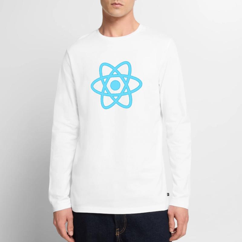 React logo for programmers and developers Men's Premium Organic Long Sleeve Shirt