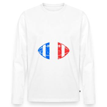 I Can't I Have Rugby - Rugby Player - Männer Premium Bio Langarmshirt - Weiß - Vorne - Nico (187cm)
