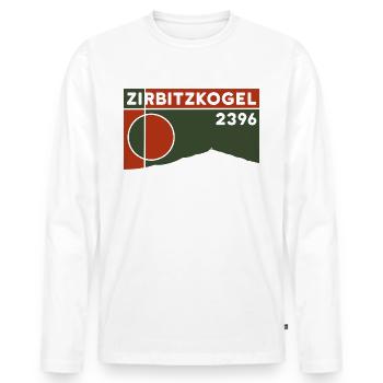Zirbitzkogel Trailrunning Skitour Wandern Souvenir - Männer Premium Bio Langarmshirt - Weiß - Vorne - Nico (187cm)