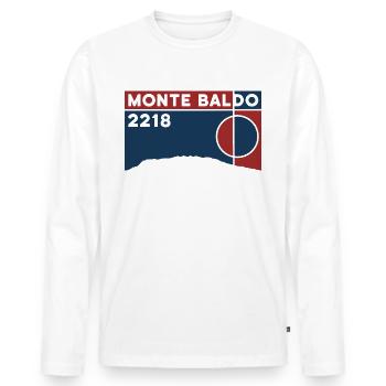 Monte Baldo Trekking Hike Hiking Trail - Men's Premium Organic Long Sleeve Shirt - white - Front - Nico (187cm)