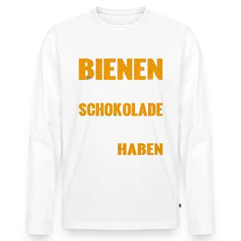 Nie genug Bienen leidenschaftlicher Imker Imkerei - Männer Premium Bio Langarmshirt - Weiß - Vorne - Nico (187cm)
