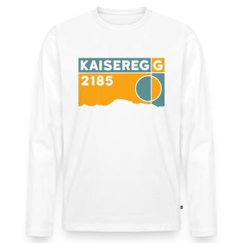Kaiseregg Randonnée en montagne Randonnée Fribourg Souvenirs - T-shirt manches longues Premium bio Homme - blanc - Devant - Nico (187cm)