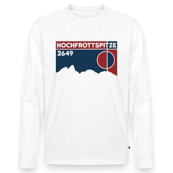 Hochfrottspitze Mädelegabel Überschreitung Wandern - Männer Premium Bio Langarmshirt - Weiß - Vorne - Nico (187cm)