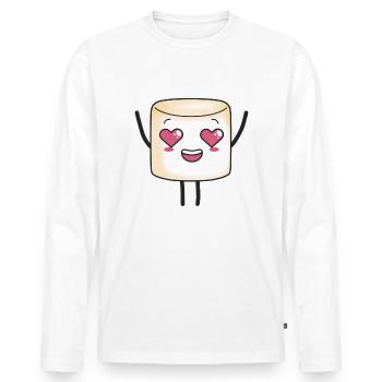 Marshmallow Marshmallows Sweet Candy Enfants - T-shirt manches longues Premium bio Homme - blanc - Devant - Nico (187cm)