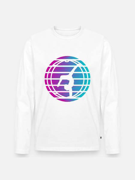 Rhönrad Turnen Rhönradturnen Rhönradturner Sport - Männer Premium Bio Langarmshirt - Weiß