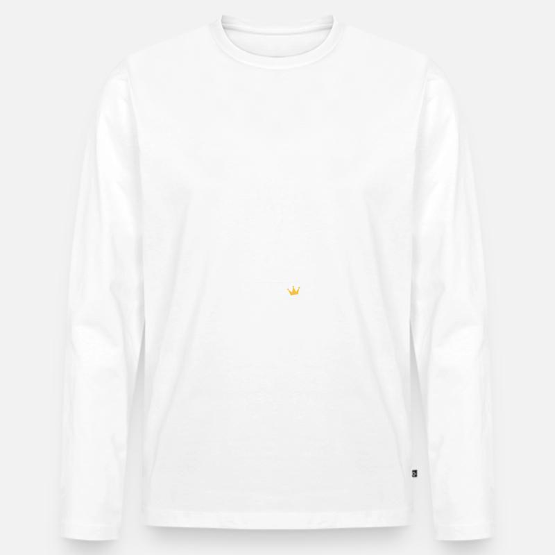 Stockschießen Eisstockschießen Eisstock Spruch - Männer Premium Bio Langarmshirt - Weiß