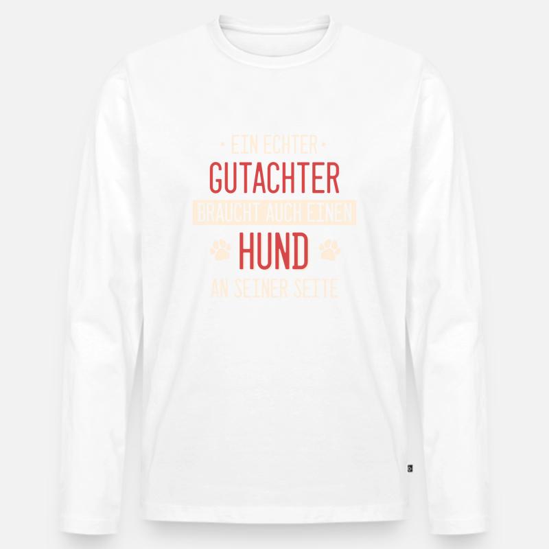 Gutachter Sachverständiger Beruf Spruch Geschenk - Männer Premium Bio Langarmshirt - Weiß