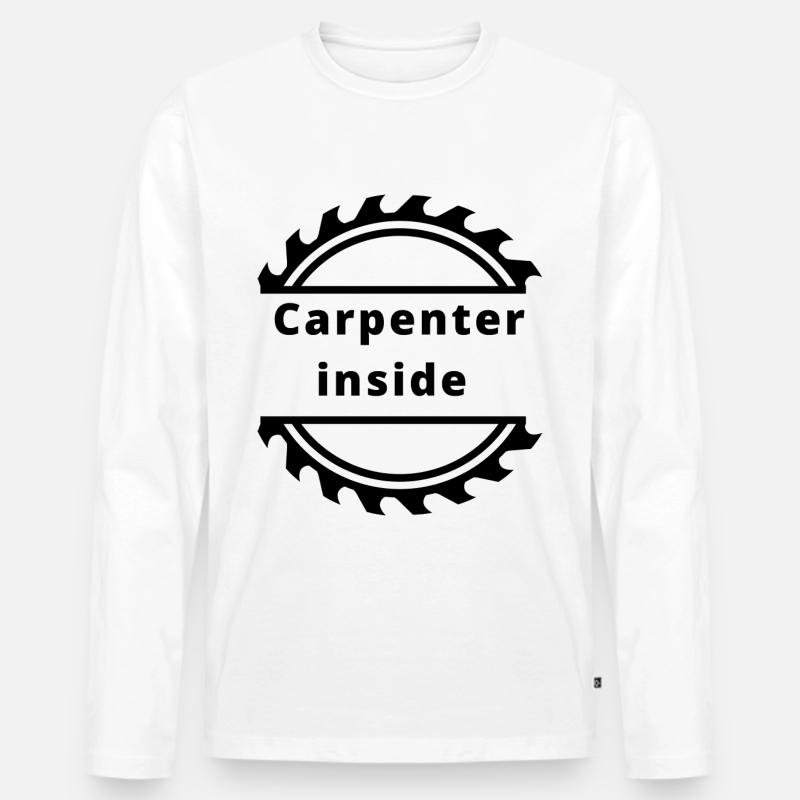 Carpenter inside - Männer Premium Bio Langarmshirt - Weiß