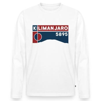 Kilimanjaro Kilimanjaro Kenya Tanzania Trekking - Men's Premium Organic Long Sleeve Shirt - white - Front - Nico (187cm)